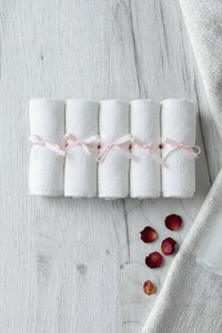 Organic Bamboo Face Towels Set of 5
