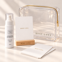 Rosy Lana white 100 ml Watermelon Facial Mist Ritual with cards, wooden stand, and transparent pouch